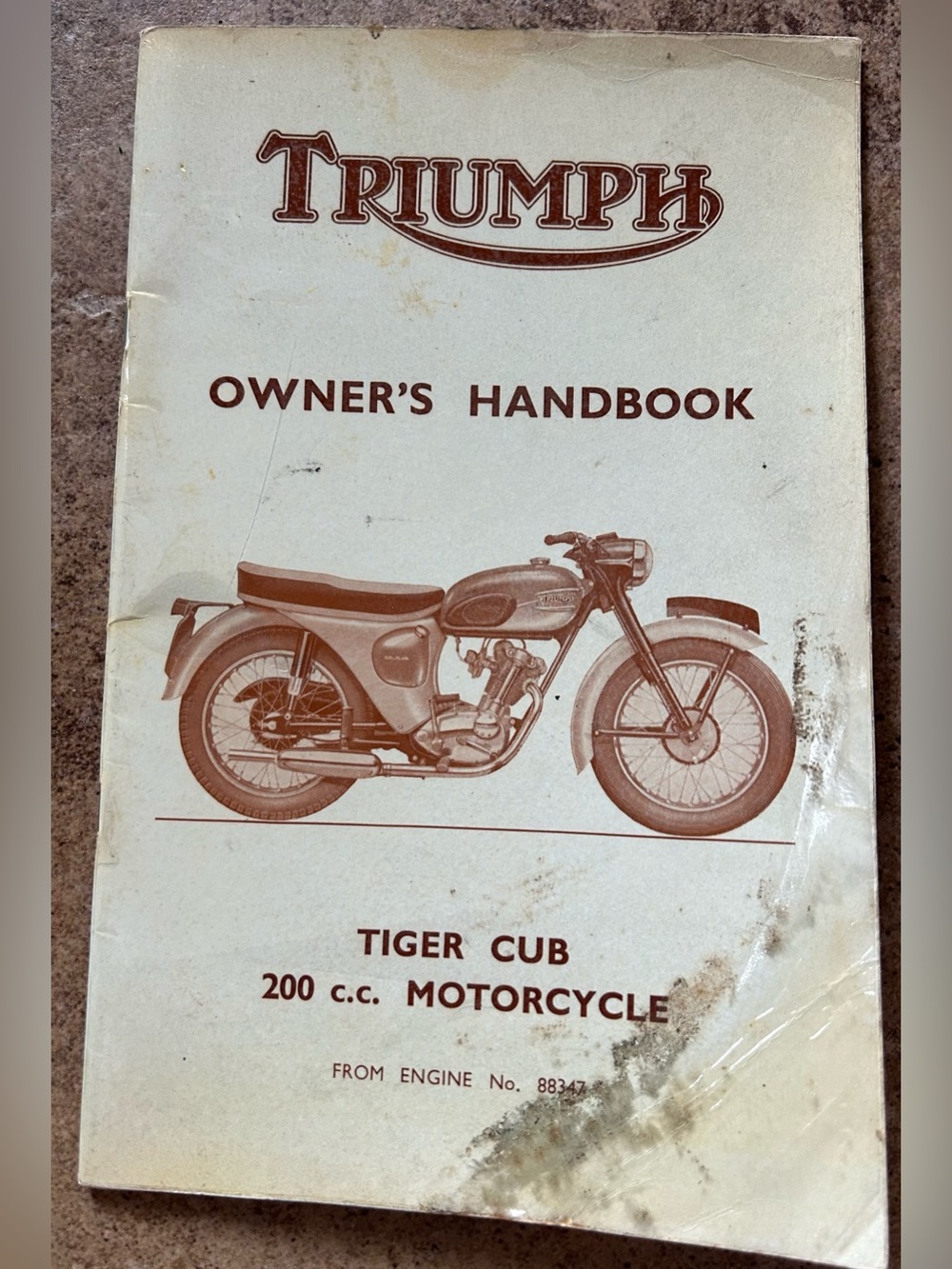 Triumph 200 cc Tiger Cub Owners Handbook